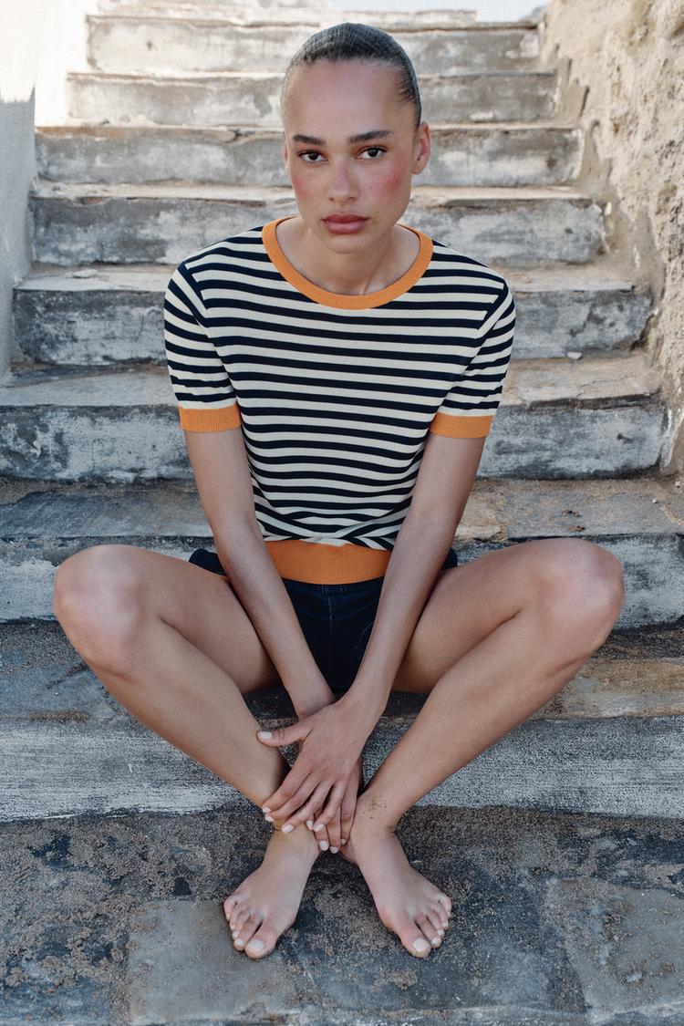 STRIPED KNIT TOP - Zara product image