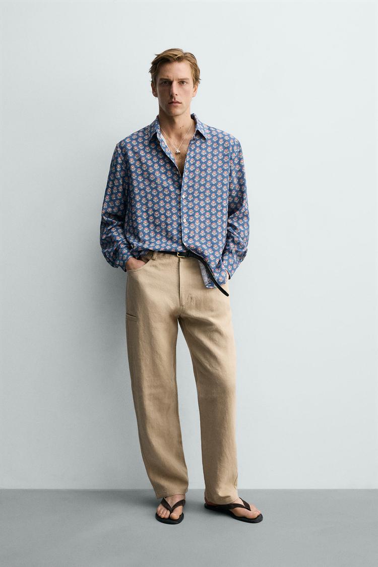 FLUID FLORAL PRINT SHIRT
