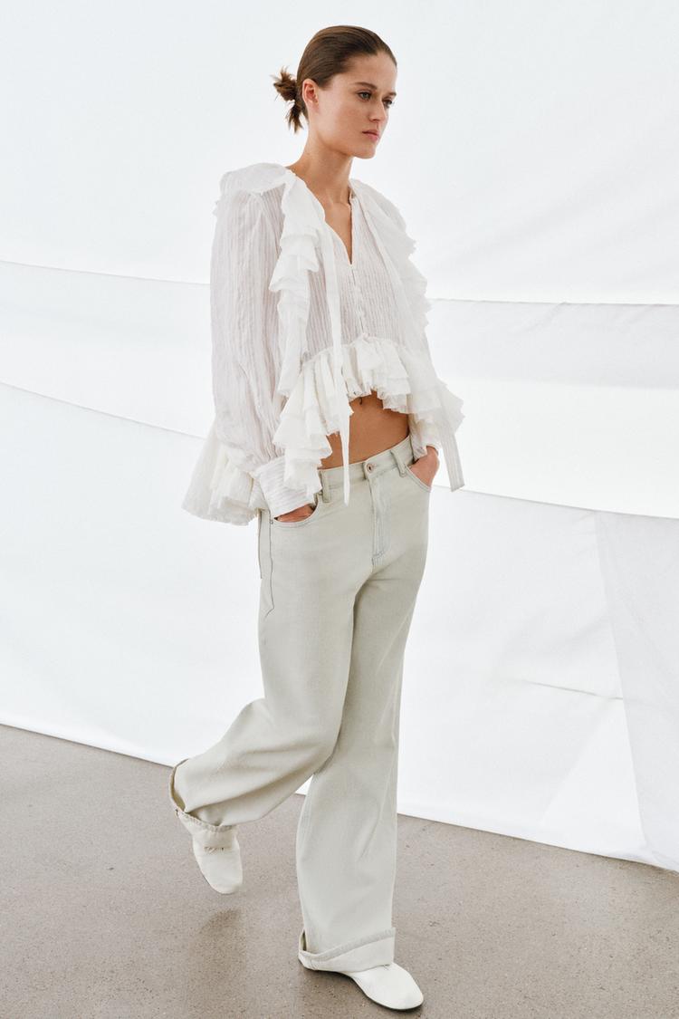 ZW COLLECTION RUFFLED SHIRT - Zara product image