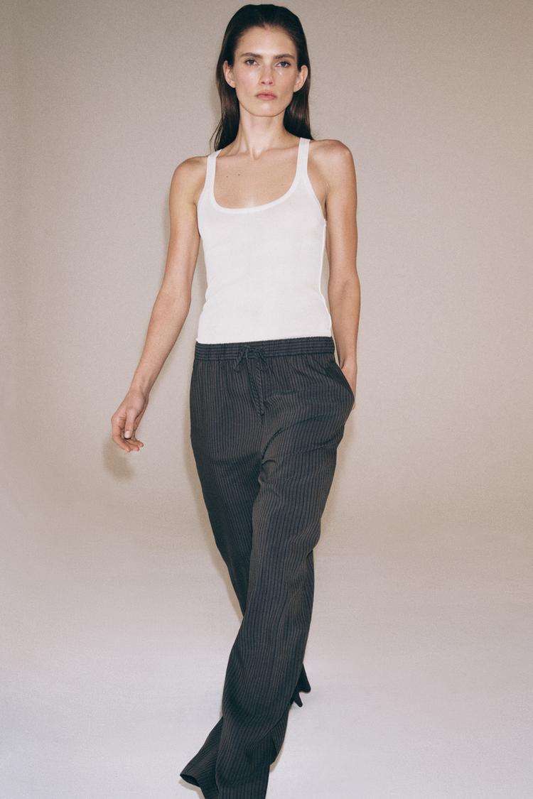 ZW COLLECTION STRIPED PAJAMA PANTS - Zara product image