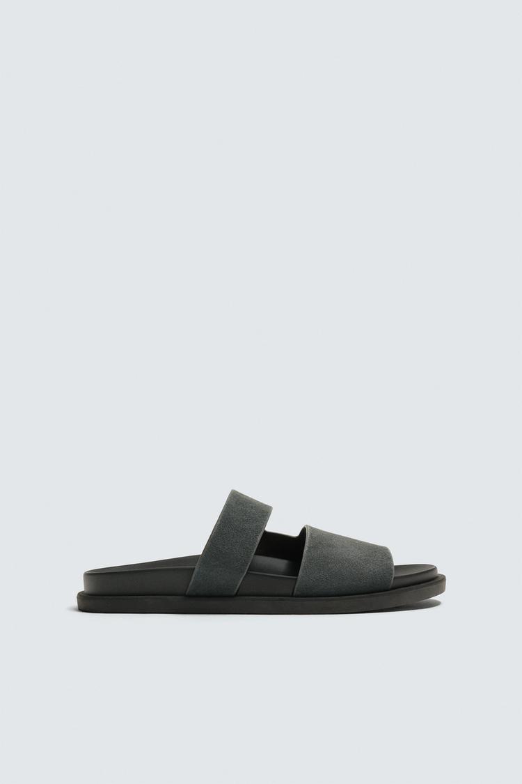 LEATHER STRAP SANDALS - Zara product image