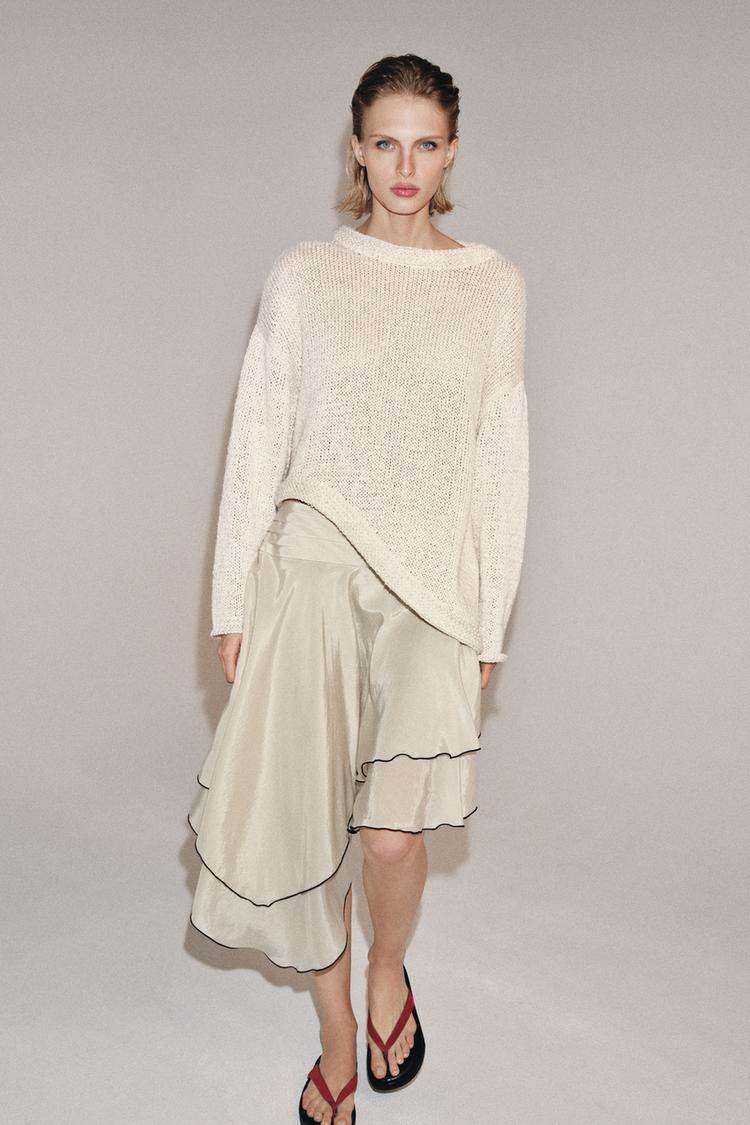ASYMMETRIC RUFFLED SKIRT ZW COLLECTION - Zara product image