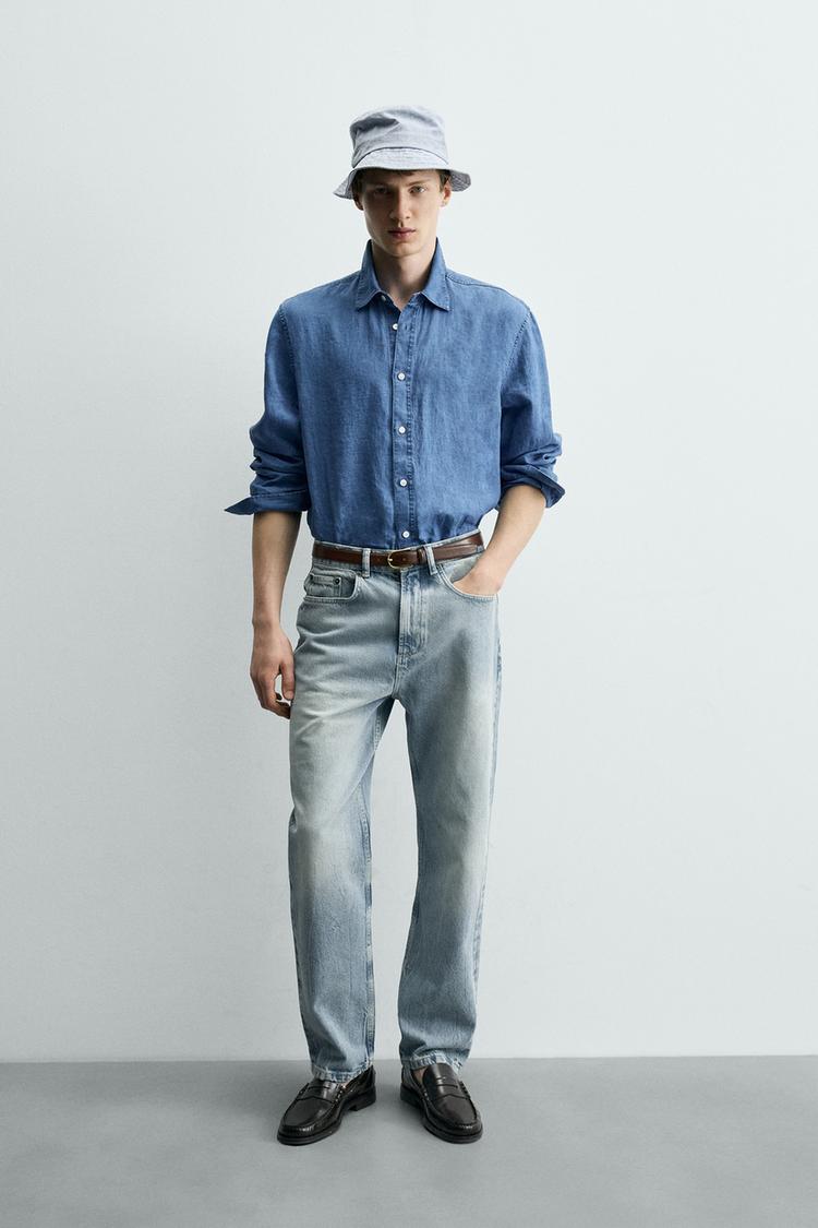 REGULAR FIT 100% LINEN SHIRT - Zara product image