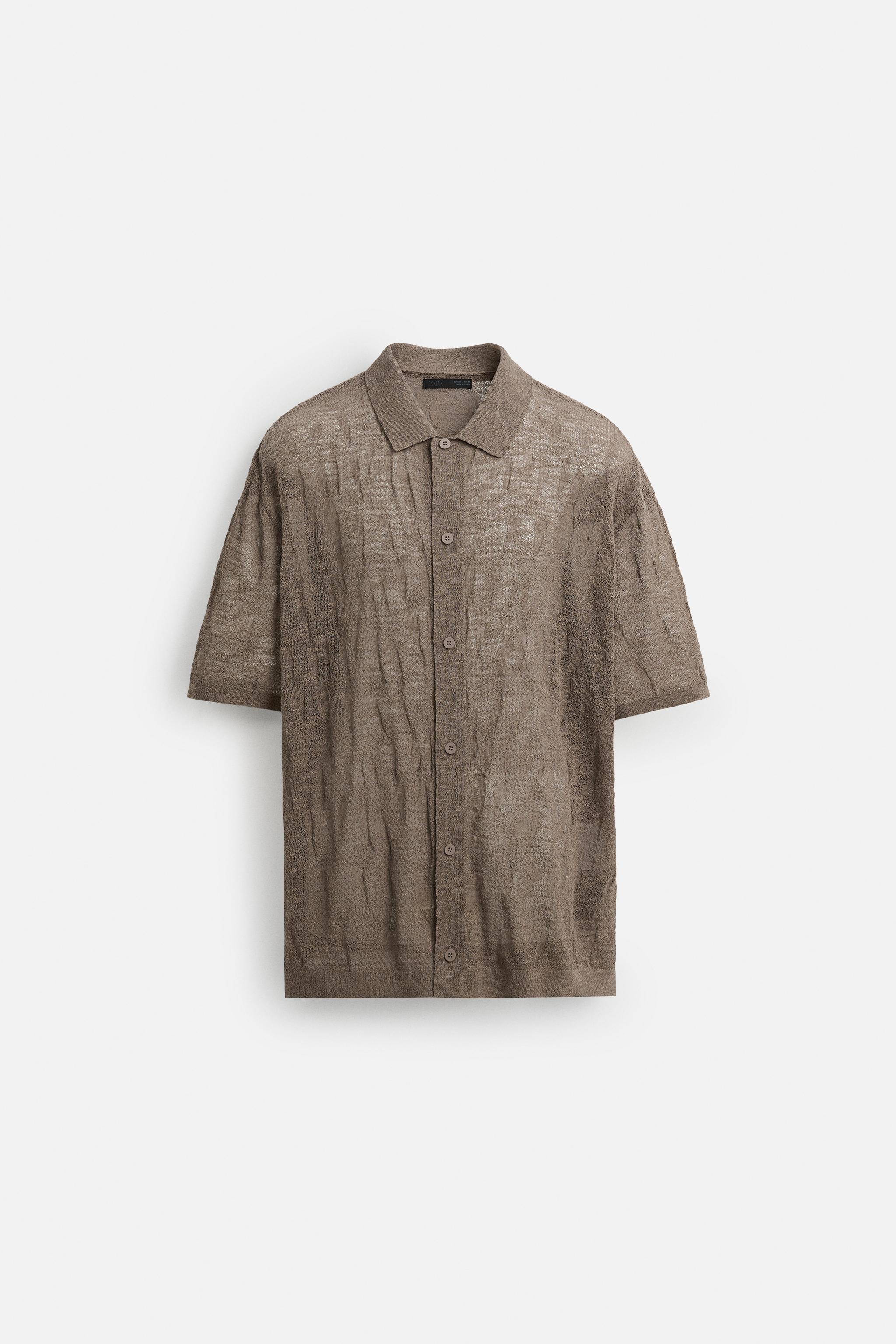 TEXTURED KNIT SHIRT