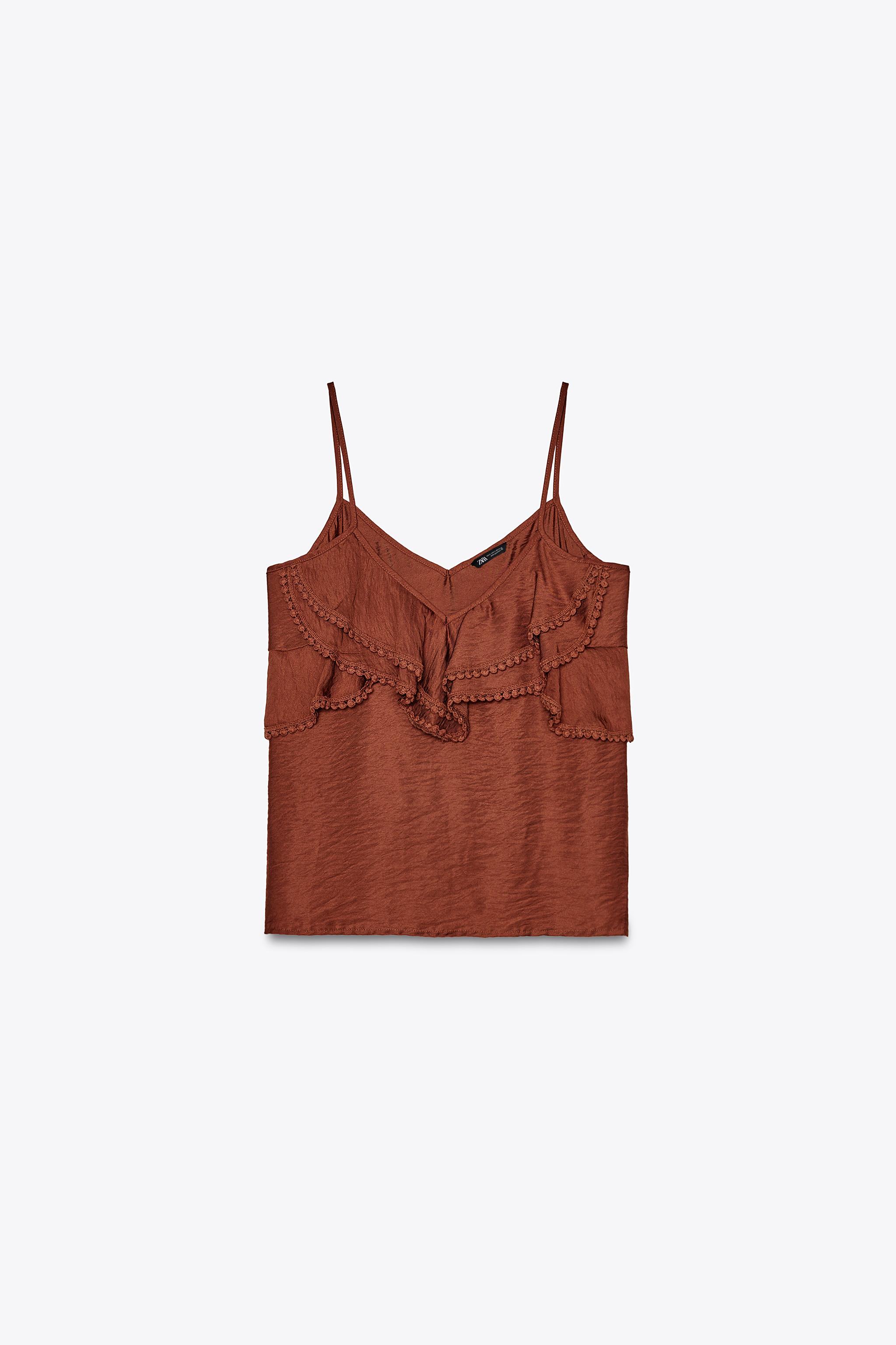 RUFFLED LACE TOP