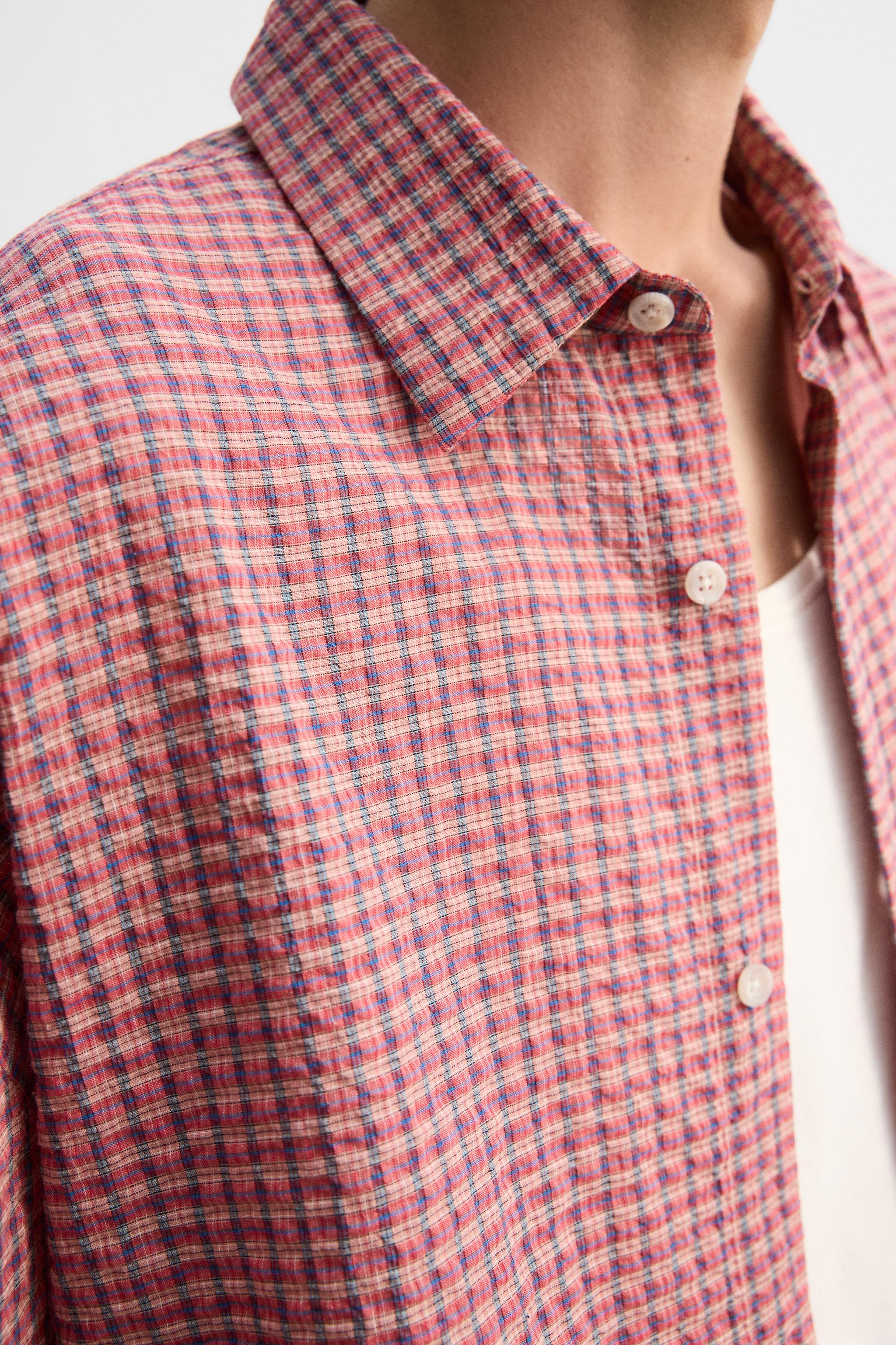 SEERSUCKER PLAID SHIRT