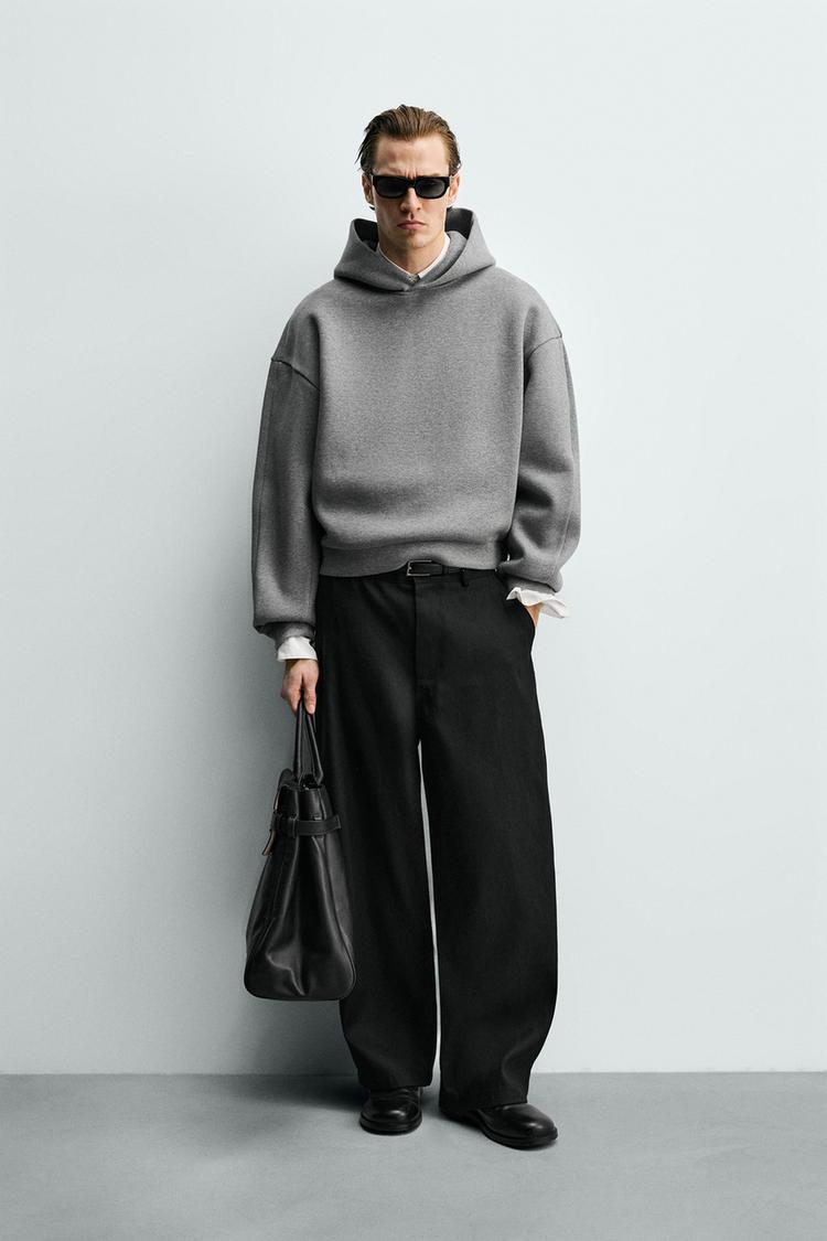 COMPACT BOXY FIT HOODIE SWEATSHIRT - Zara product image