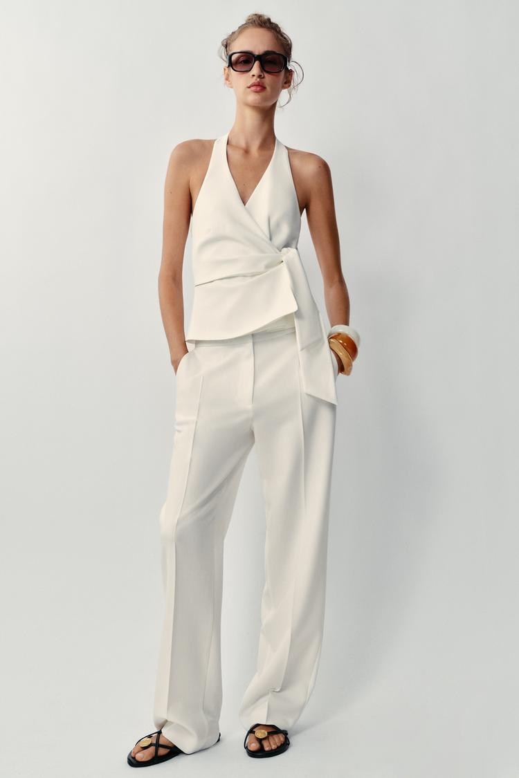 KNOTTED HALTER VEST - Zara product image