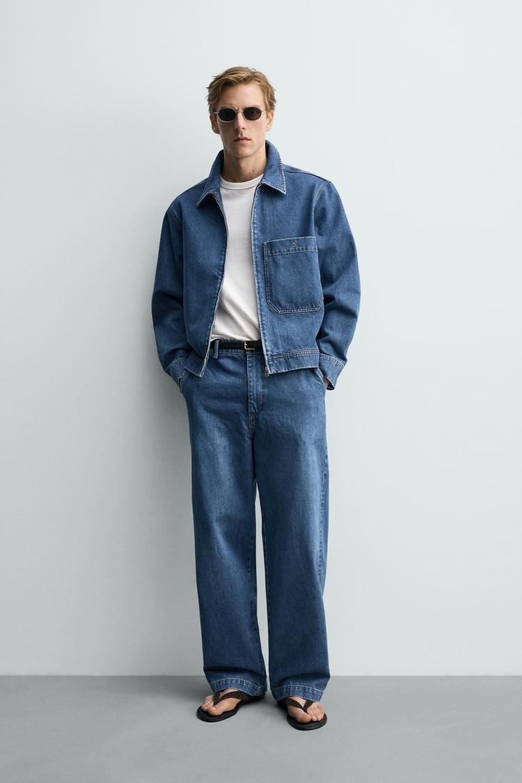 STRAIGHT FIT DENIM CHINO PANTS