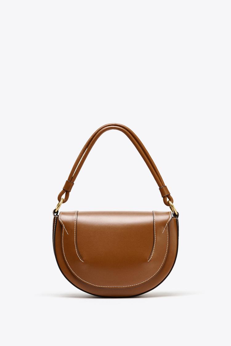 CANVAS TOPSTITCH CROSSBODY BAG - Zara product image