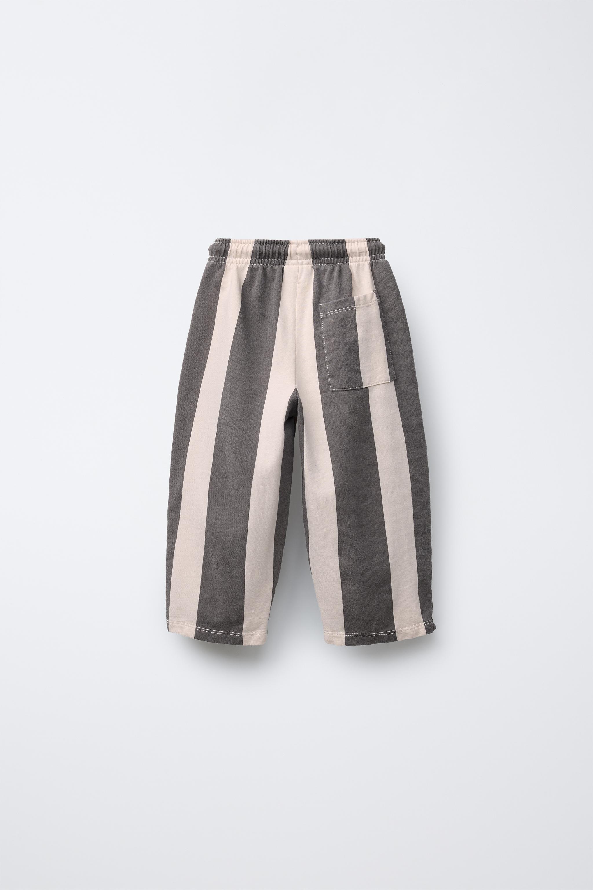 STRIPED COMBINATION PANTS