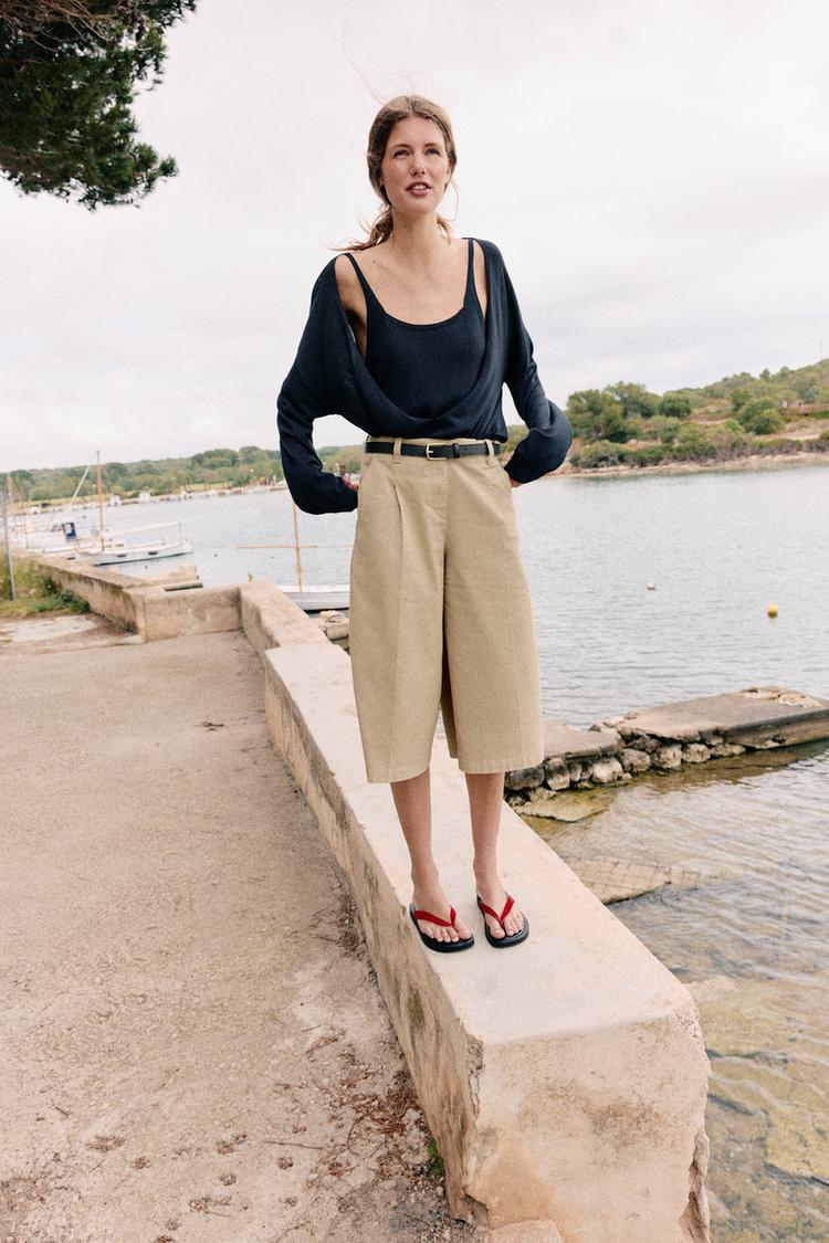 LONG BELTED SHORTS