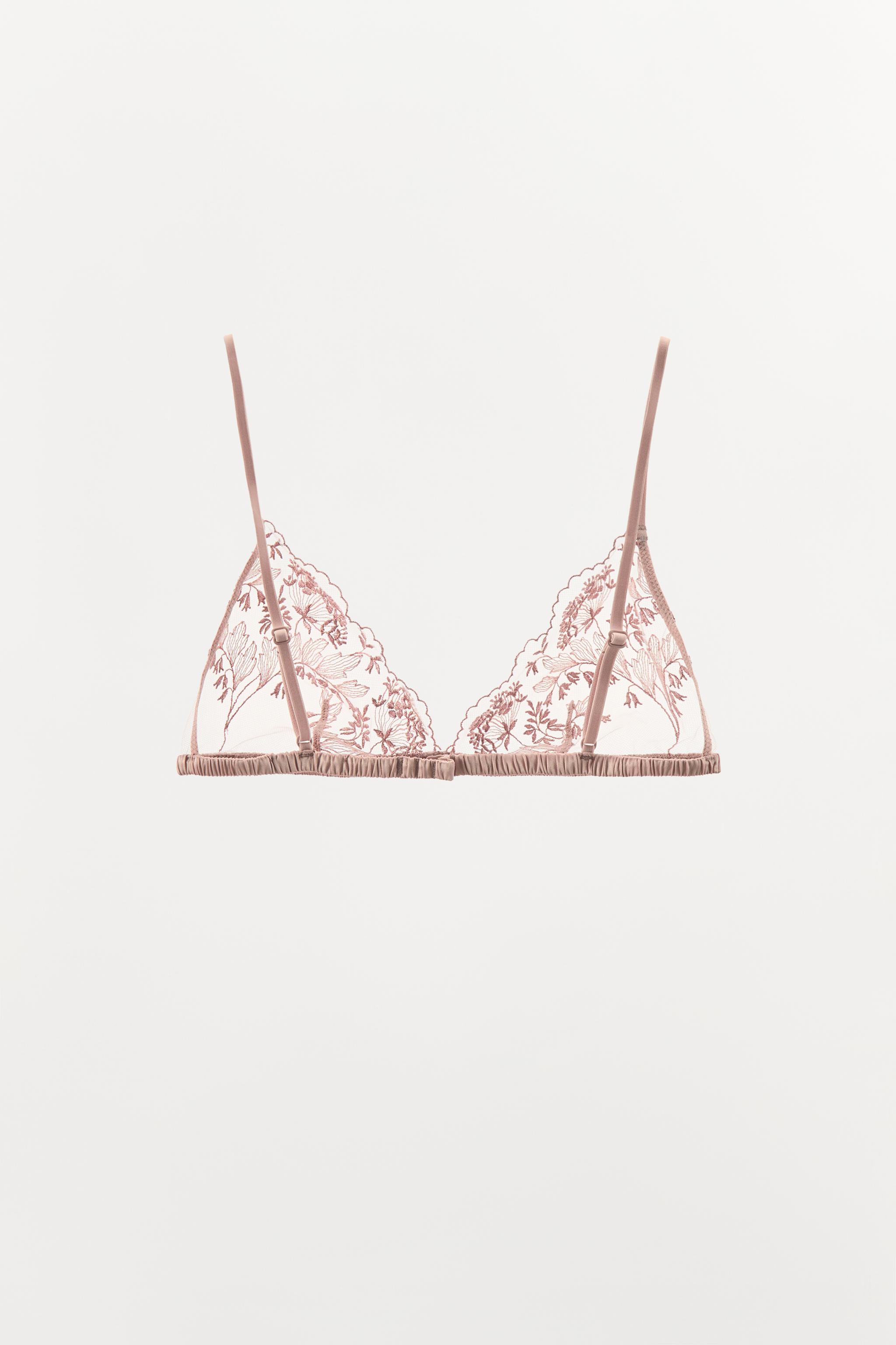 FLORAL EMBROIDERY TULLE BRALETTE