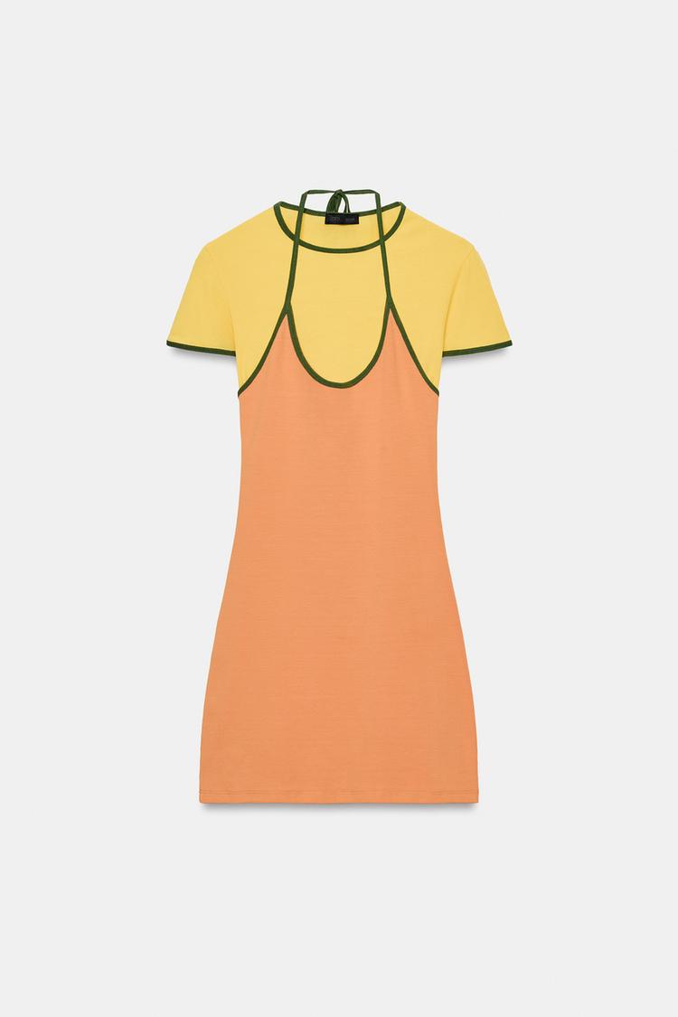 FAUX DOUBLE EFFECT MINI DRESS - Zara product image