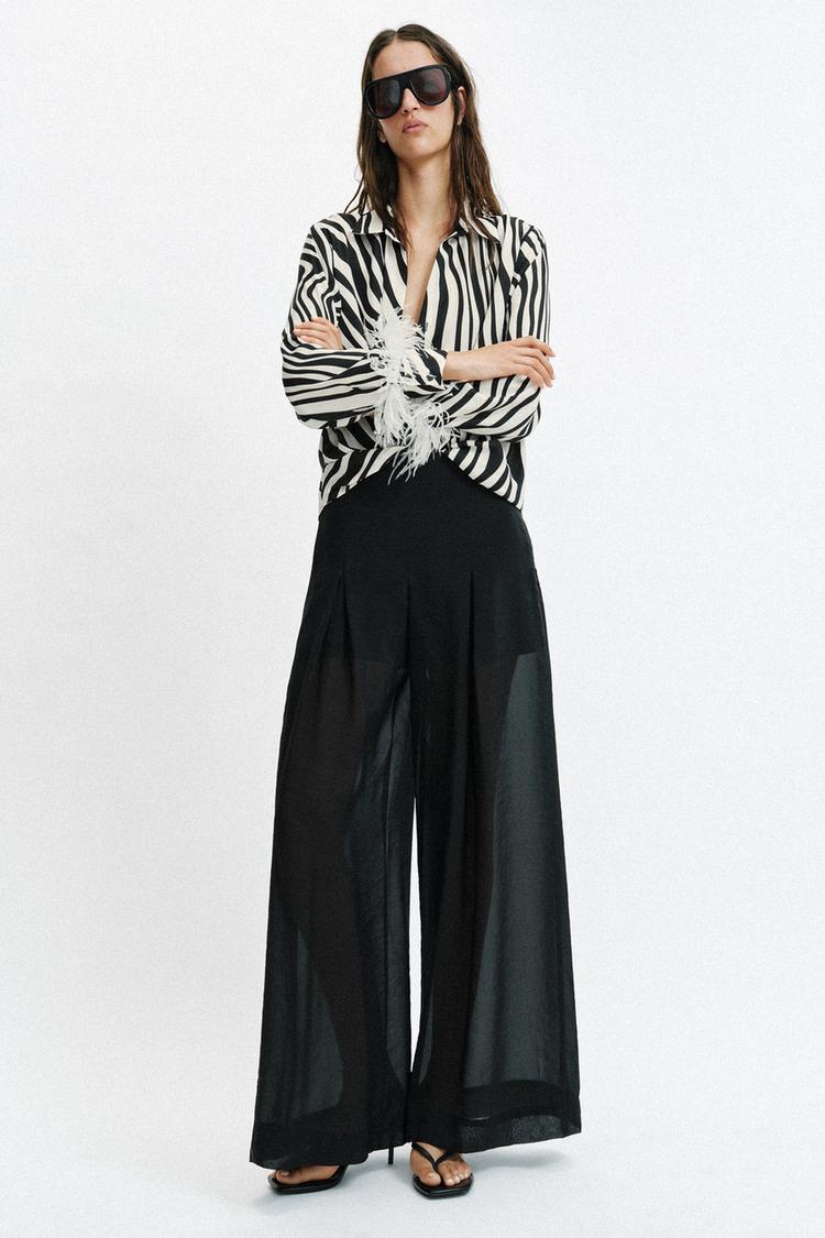 FEATHER ANIMAL PRINT SHIRT - Zara product image