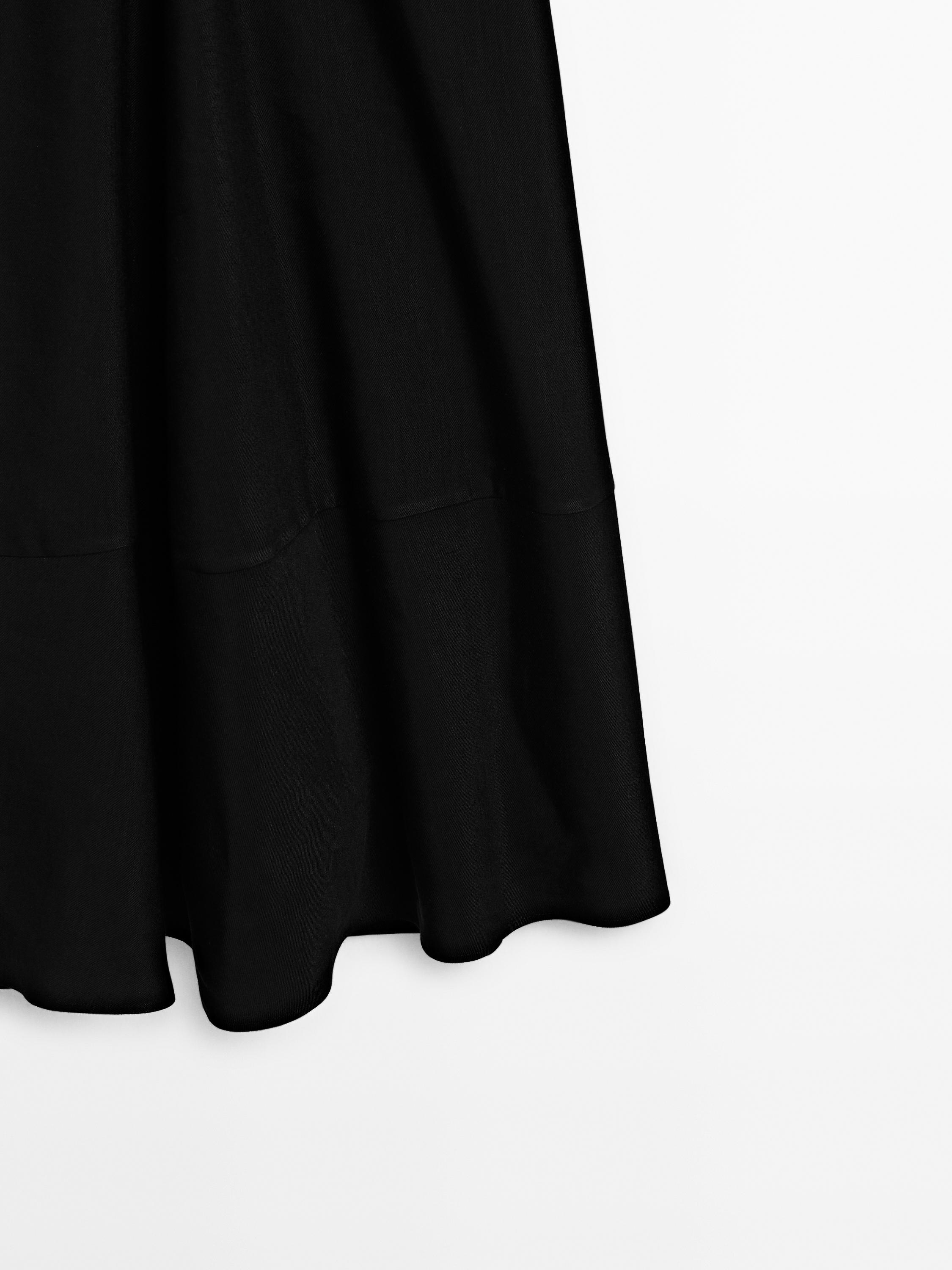 Long flowing V-neck dress
