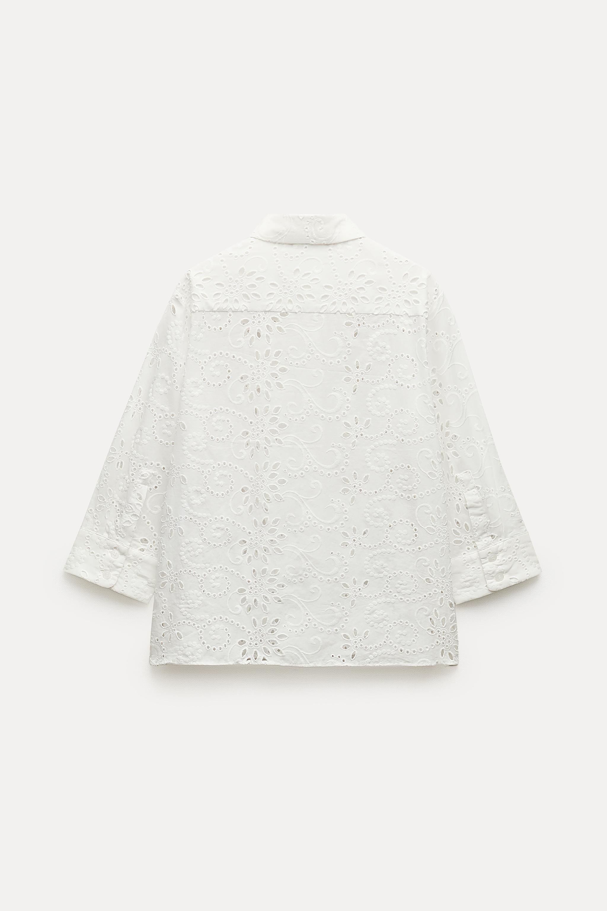 EMBROIDERED POPLIN SHIRT ZW COLLECTION