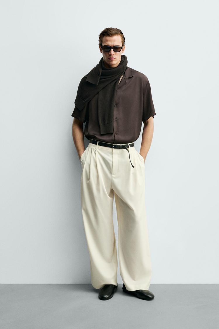 RELAXED FIT SATIN EFFECT SHIRT - Zara product image
