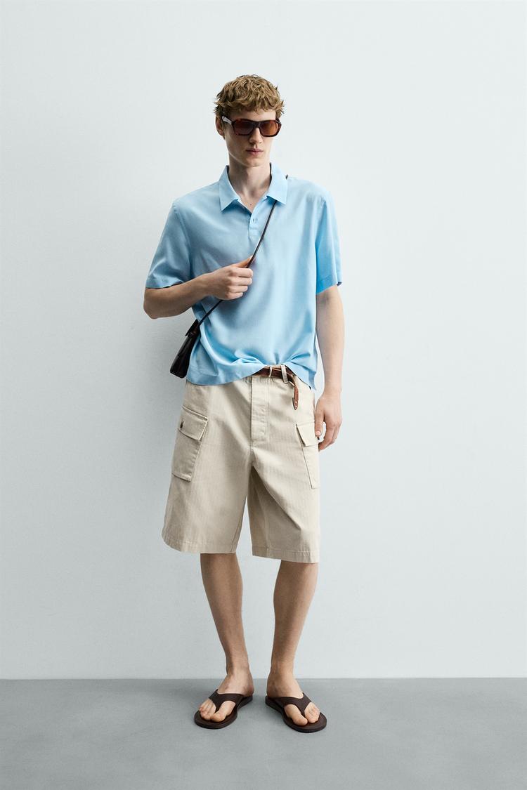 FLOWY VISCOSE BLEND POLO SHIRT - Zara product image