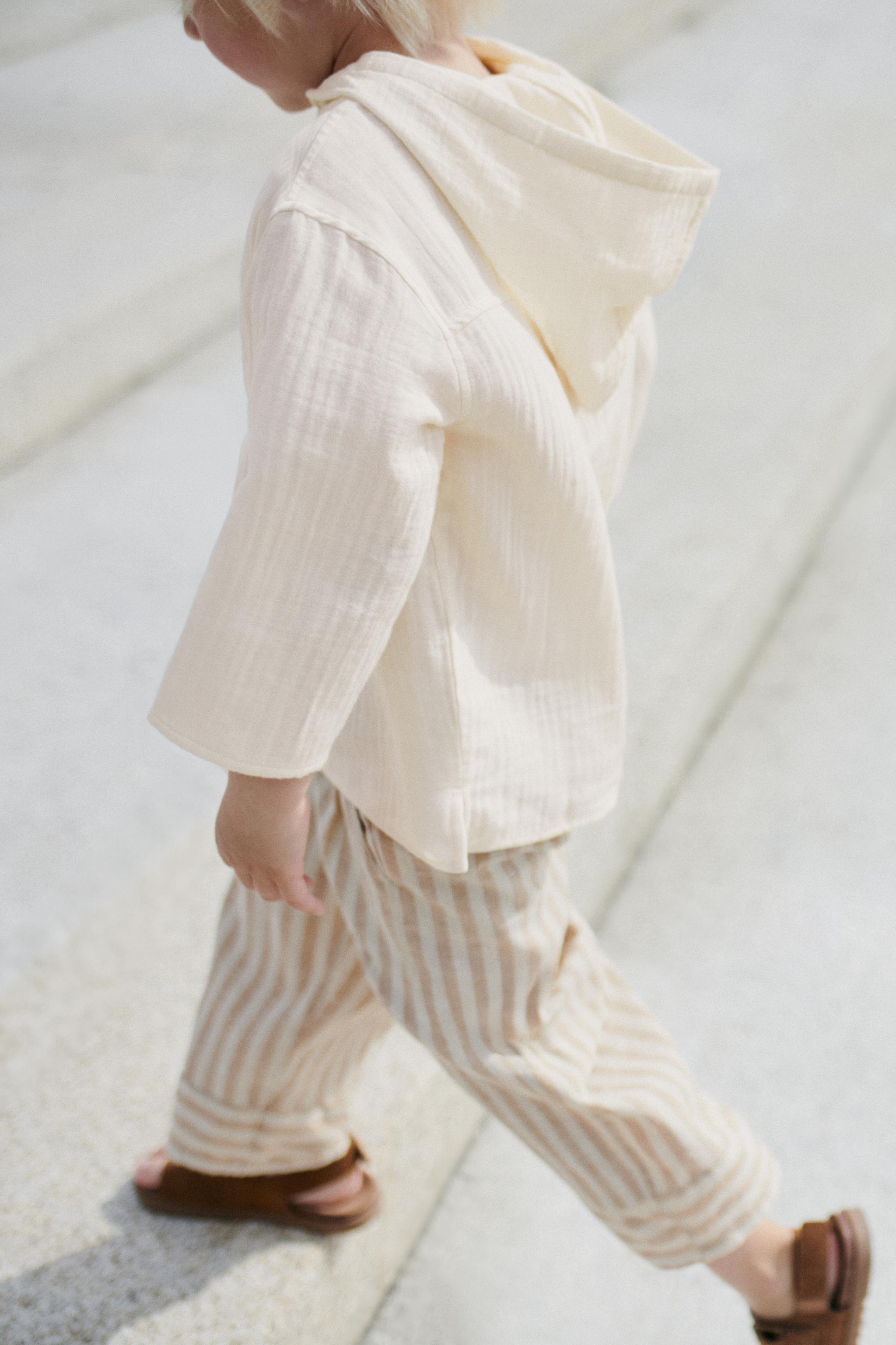 PANTALON DROIT À RAYURES