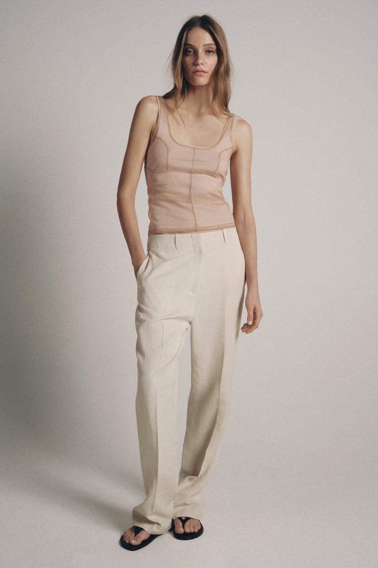 TULLE STITCHING TOP - Zara product image