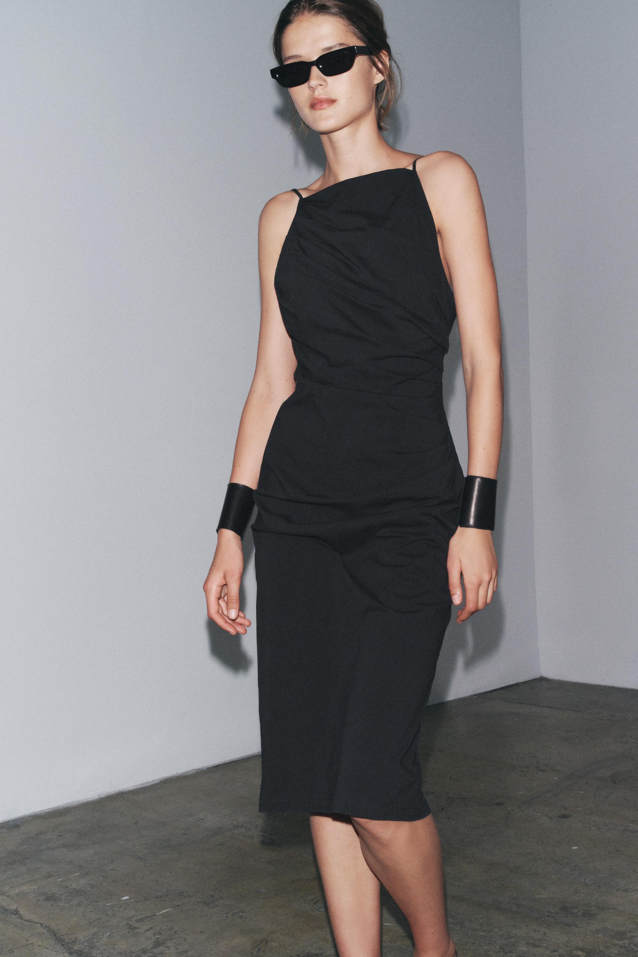 ZW COLLECTION DRAPED MIDI DRESS