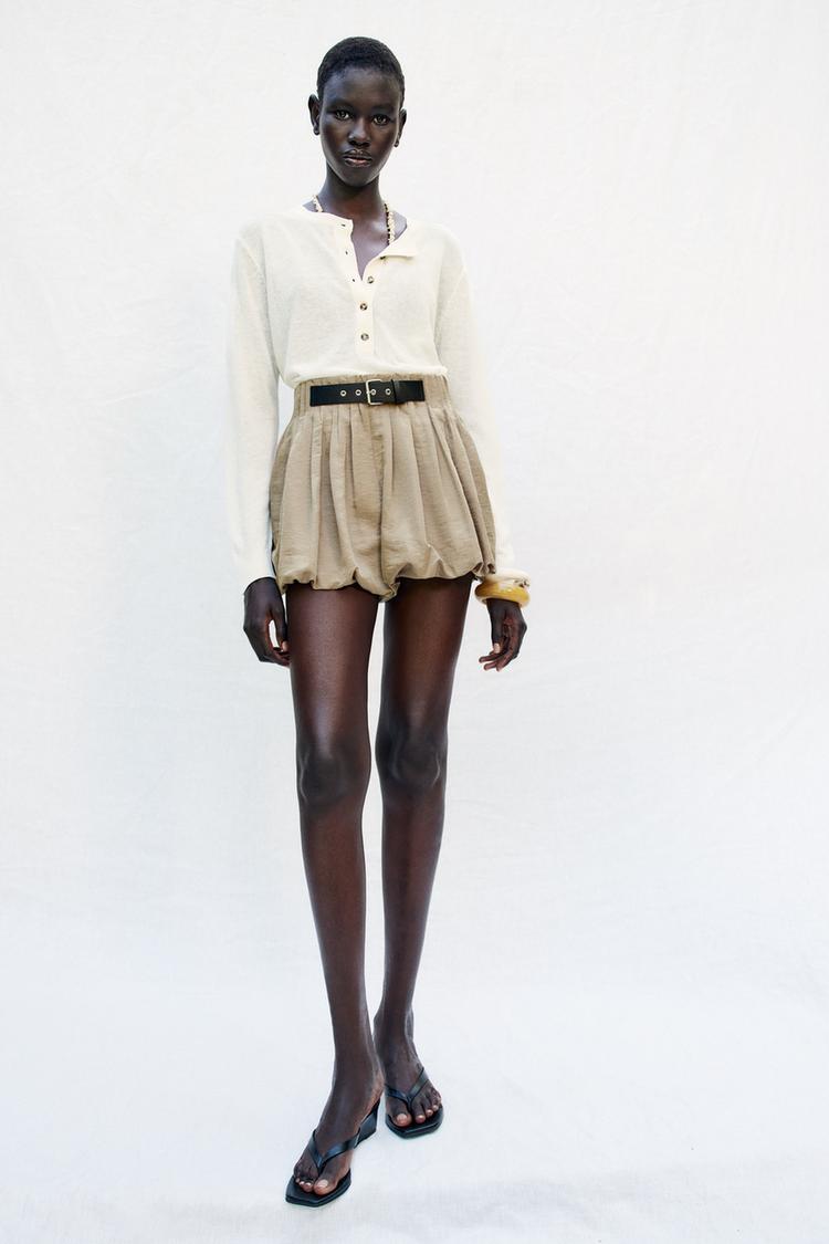 BALLOON SHORTS WITH BUCKLE - Zara product image