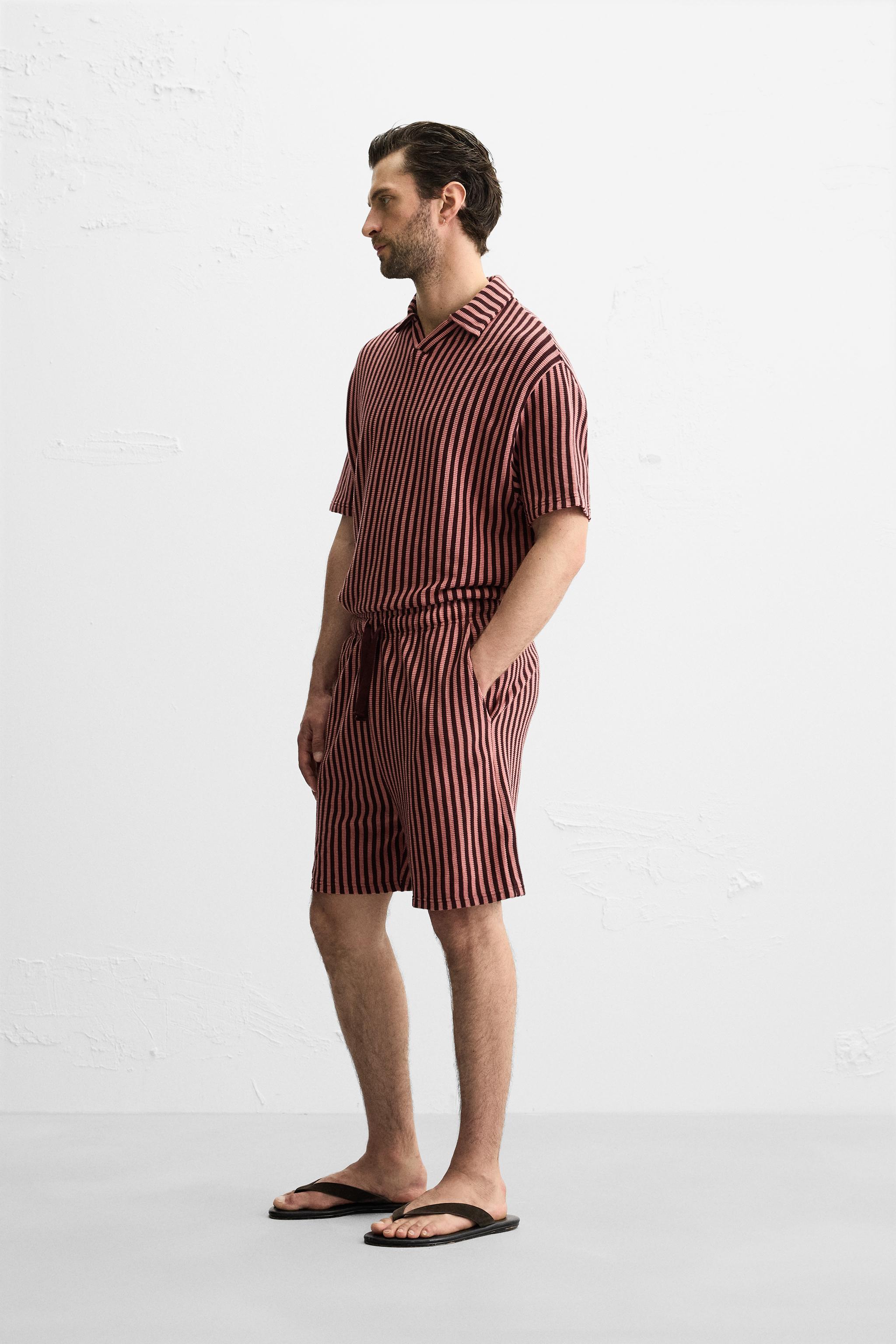 STRIPED JACQUARD SHORTS