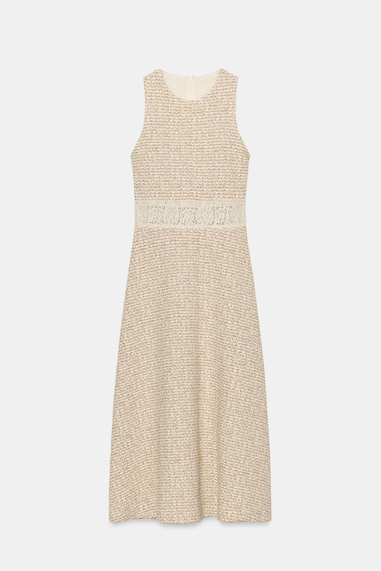 COMBINATION TEXTURED WEAVE DRESS - Zara product image