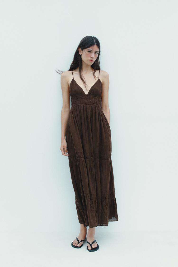 GAUZE MIDI DRESS - Zara product image