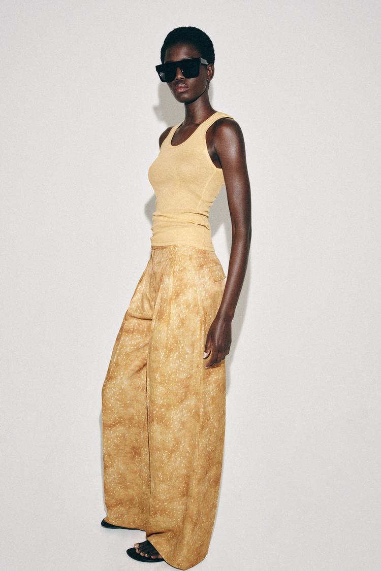 ZW COLLECTION PRINTED PANTS - Zara product image