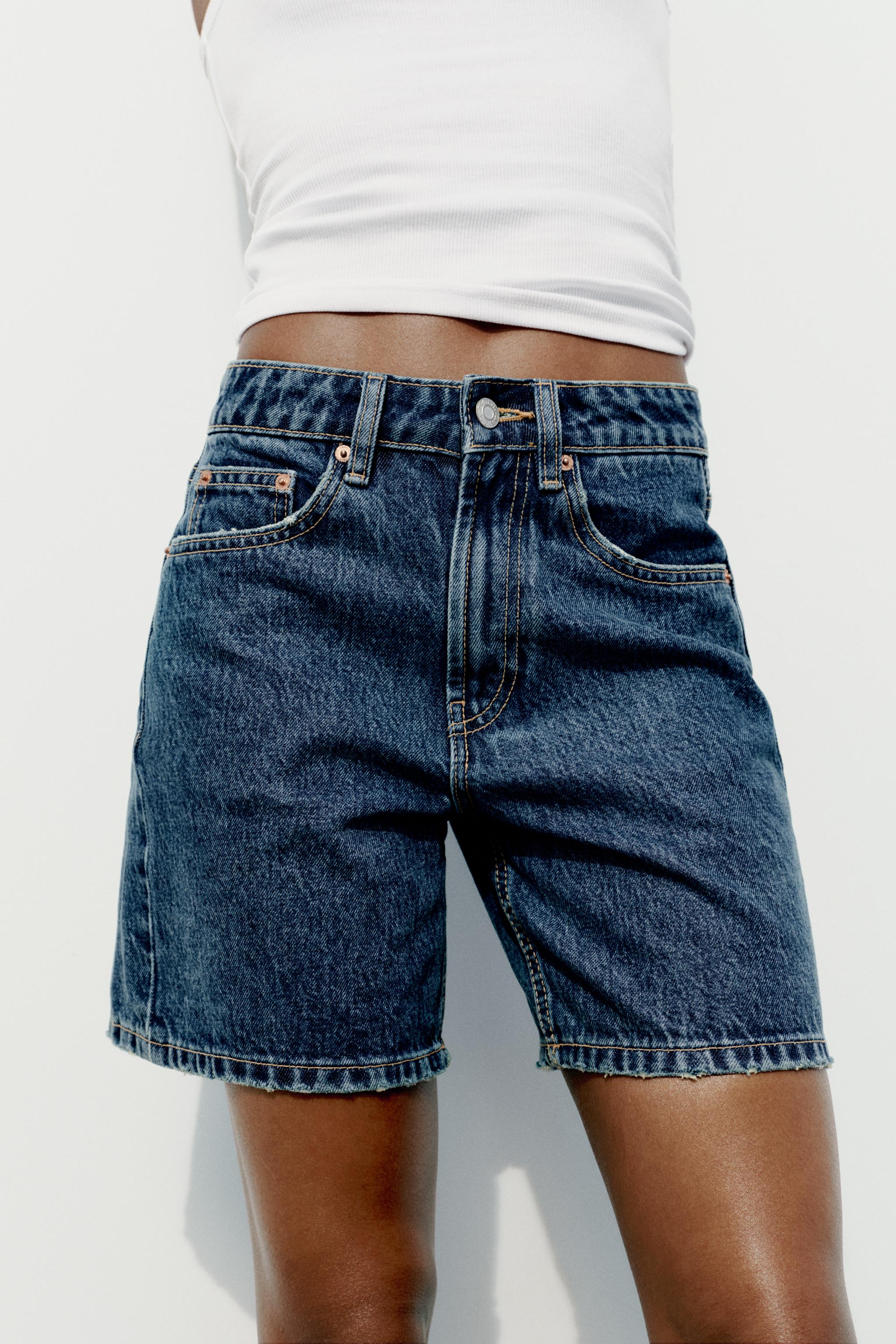 TRF MID-RISE DENIM SHORTS