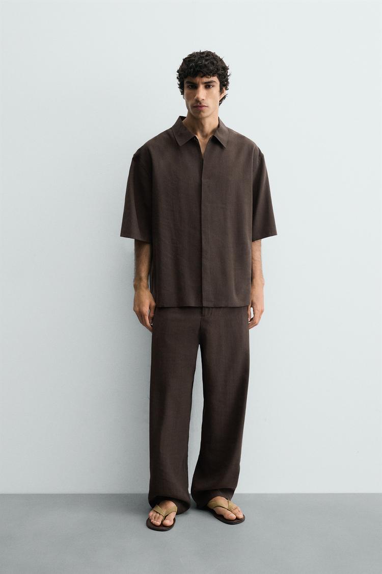 FLOWY SIDE PLEAT PANTS - Zara product image