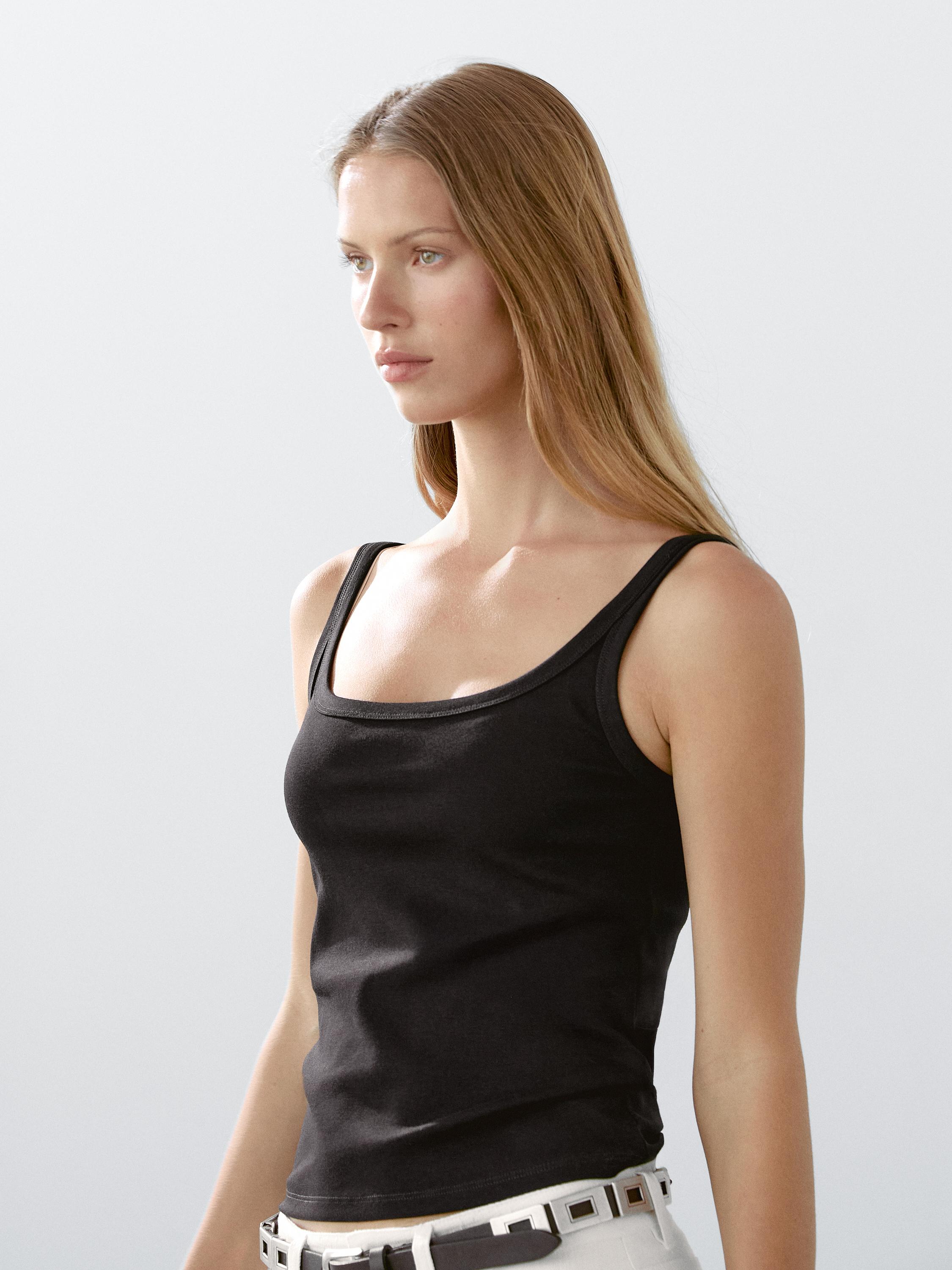 Cotton blend tank top