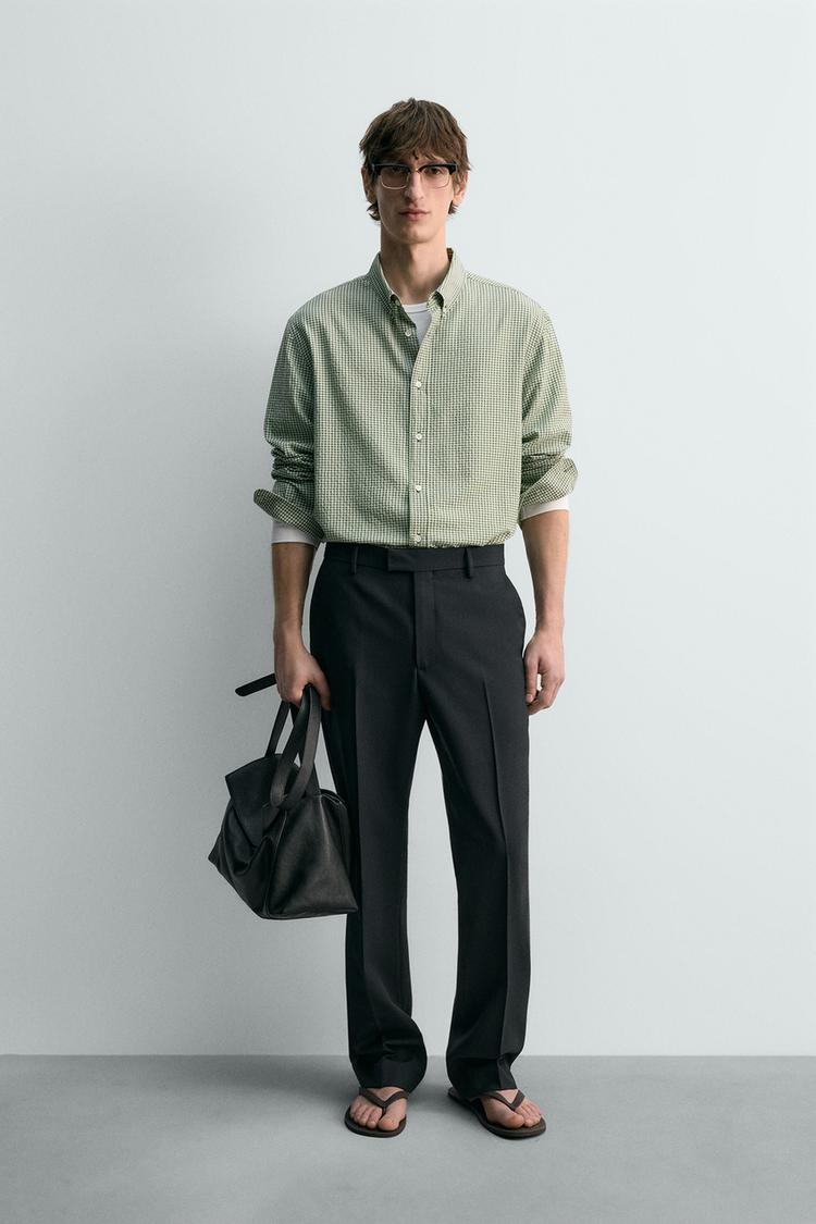 LIMITED EDITION CHECK TEXTURED SHIRT - Zara product image