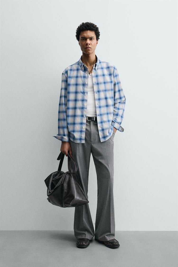 RELAXED FIT PLAID SHIRT - Zara product image