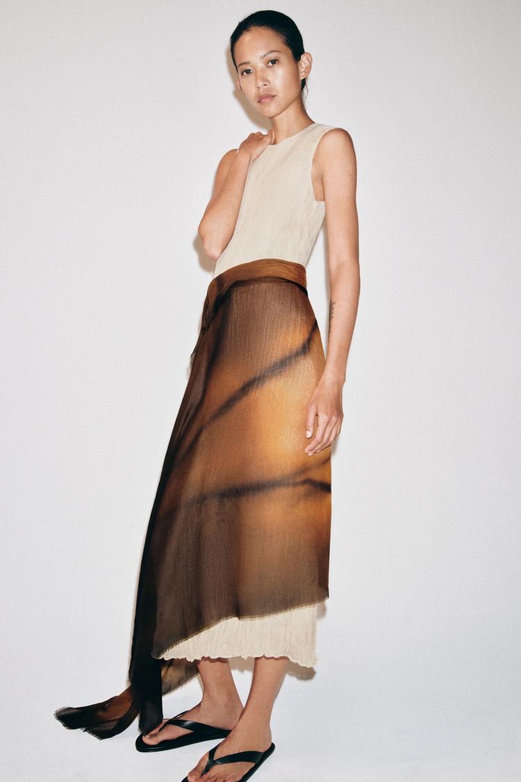 MODAL SILK PRINTED SCARF - Zara product image