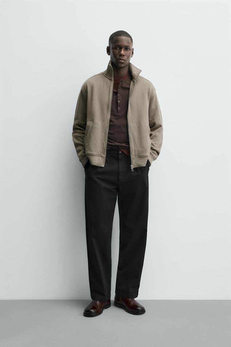 INTERLOCK RIBBED JACKET - Zara product image