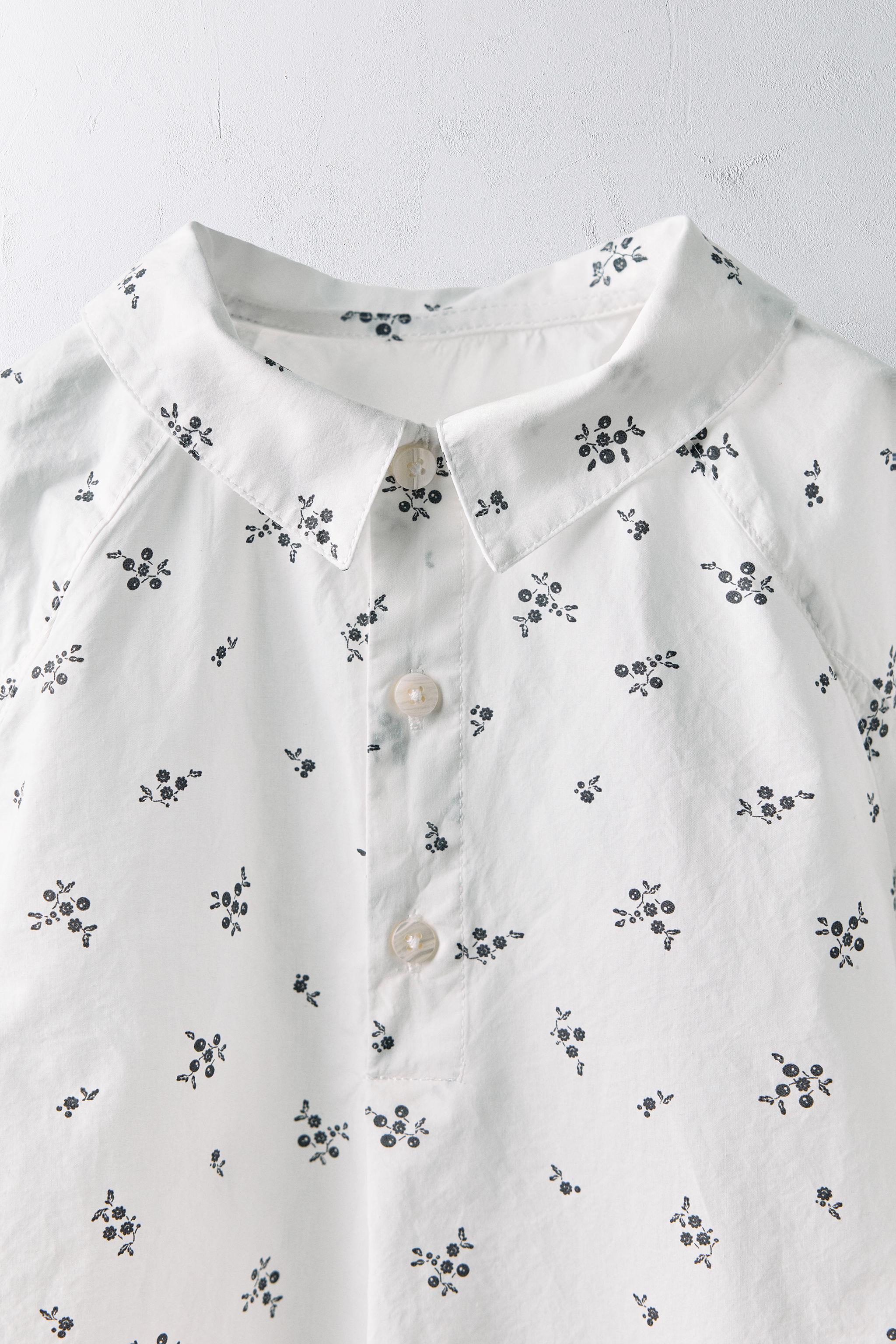 6 ANS/ CHEMISE EN POPELINE FLEURS ÉDITION LIMITÉE