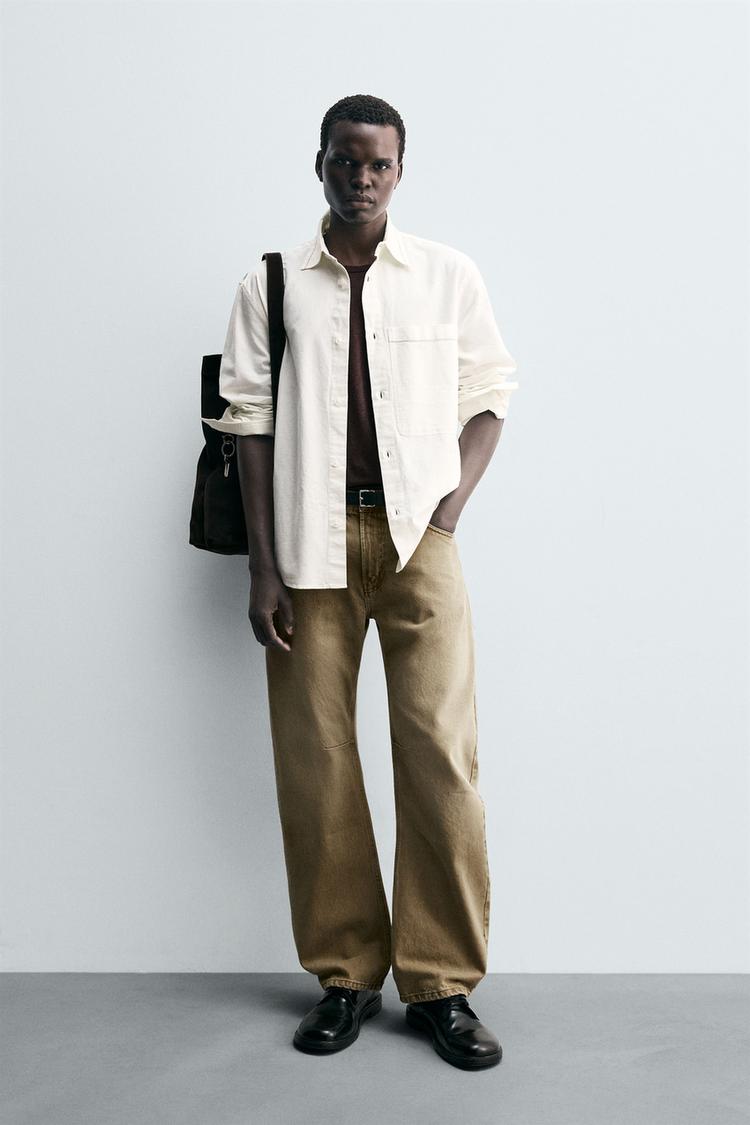 EMBROIDERED COTTON - LINEN SHIRT - Zara product image