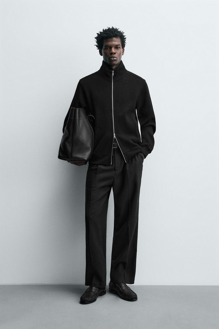 INTERLOCK RIBBED JACKET - Zara product image