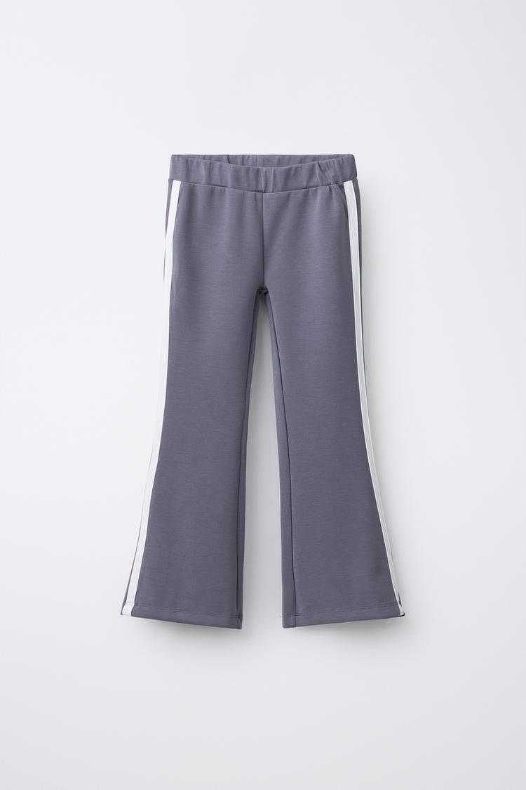 FLARE PANTS WITH CONTRAST STRIPES AND MODAL - Zara product image