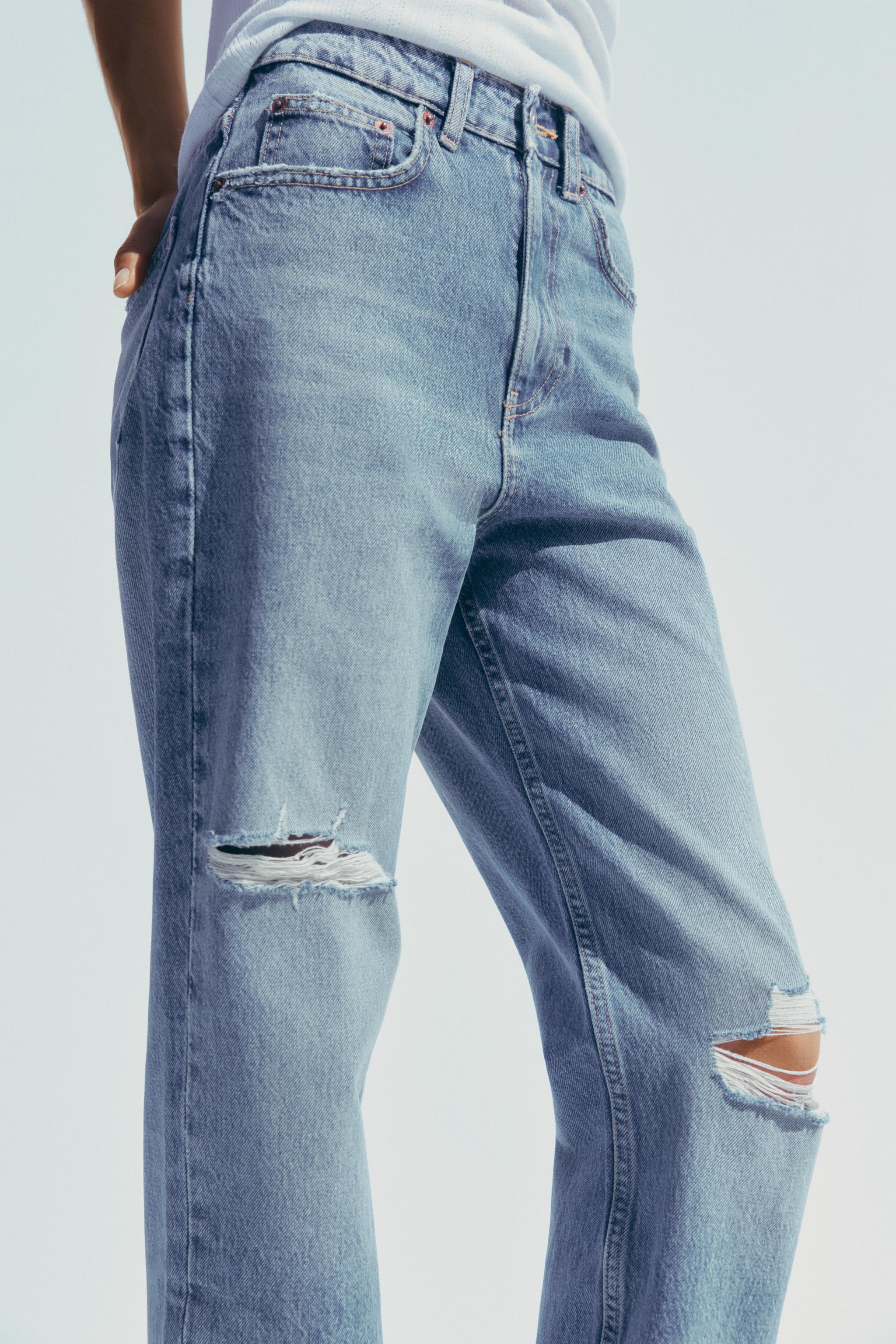 JEAN TRF MOM FIT DÉCHIRÉ TAILLE HAUTE