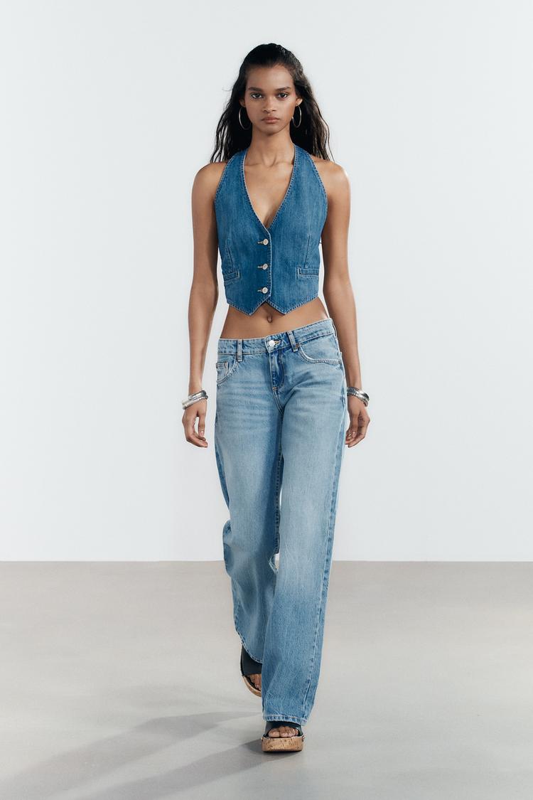 TRF WIDE LEG LOW RISE JEANS