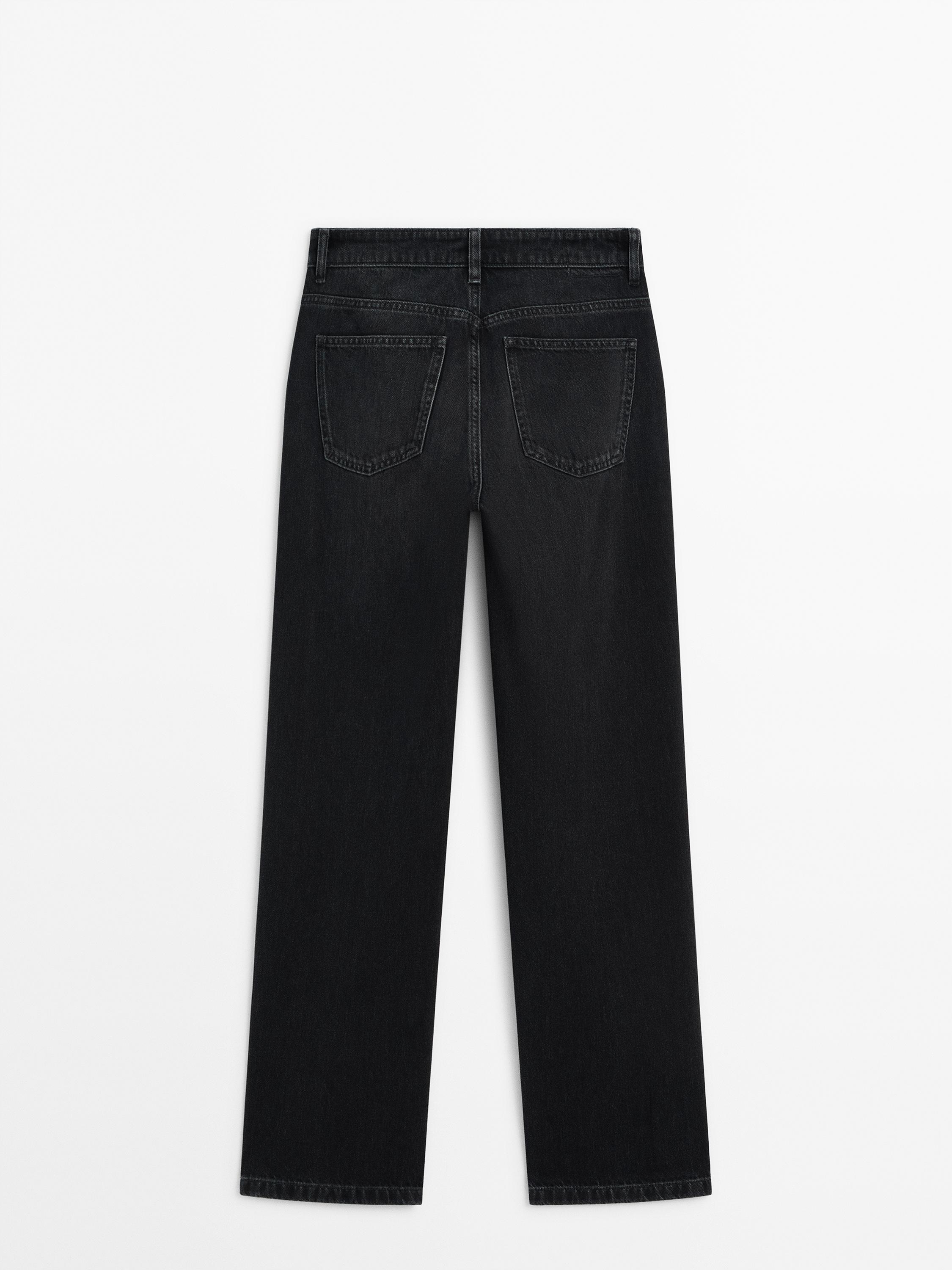 Mid-rise straight-leg regular length jeans