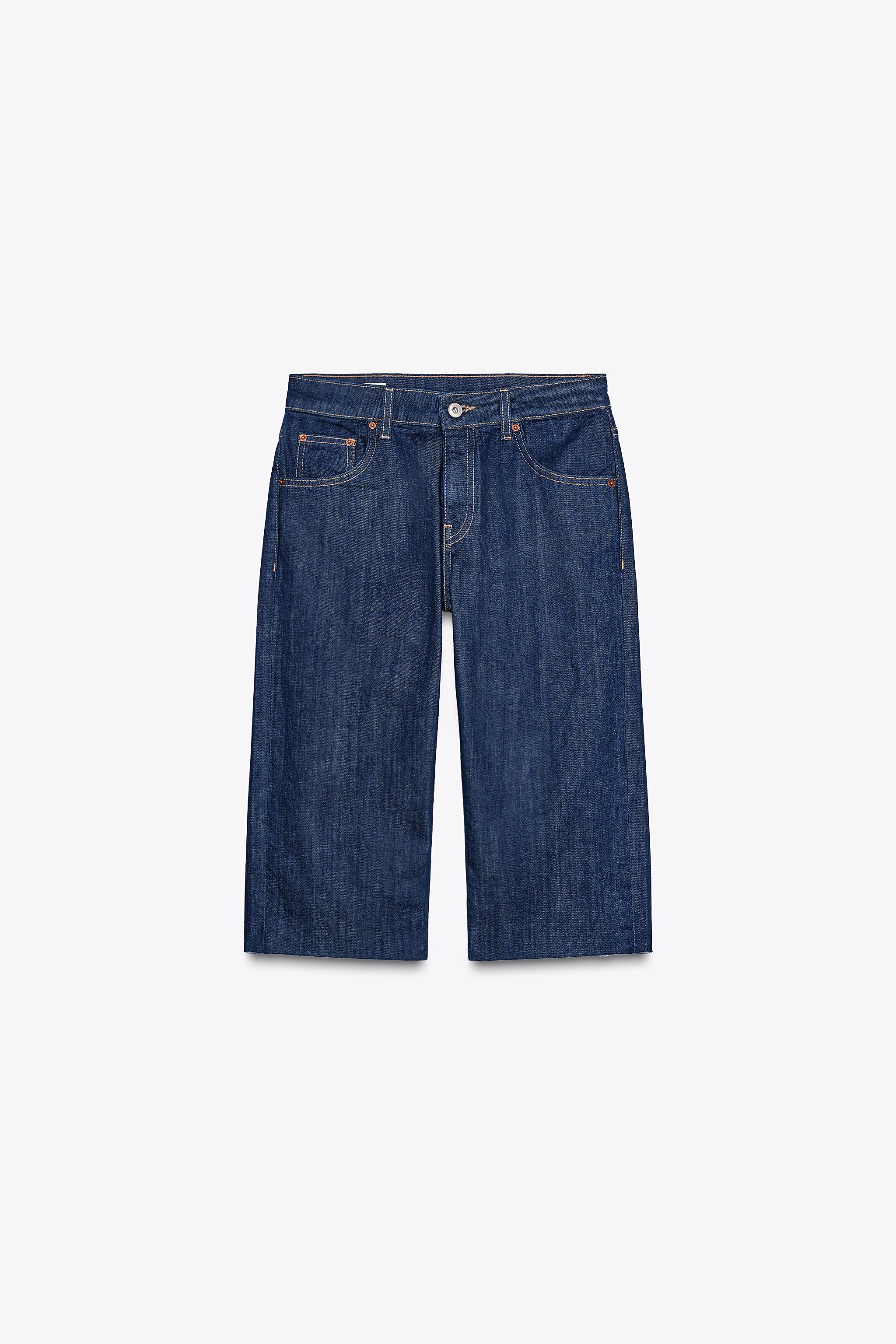 TRF MID-RISE CAPRI DENIM SHORTS