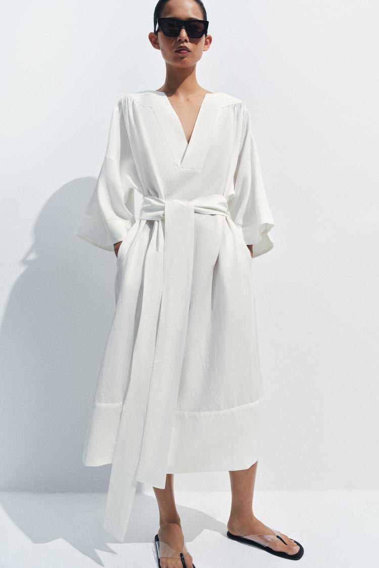 BELTED TUNIC DRESS ZW COLLECTION - Zara product image