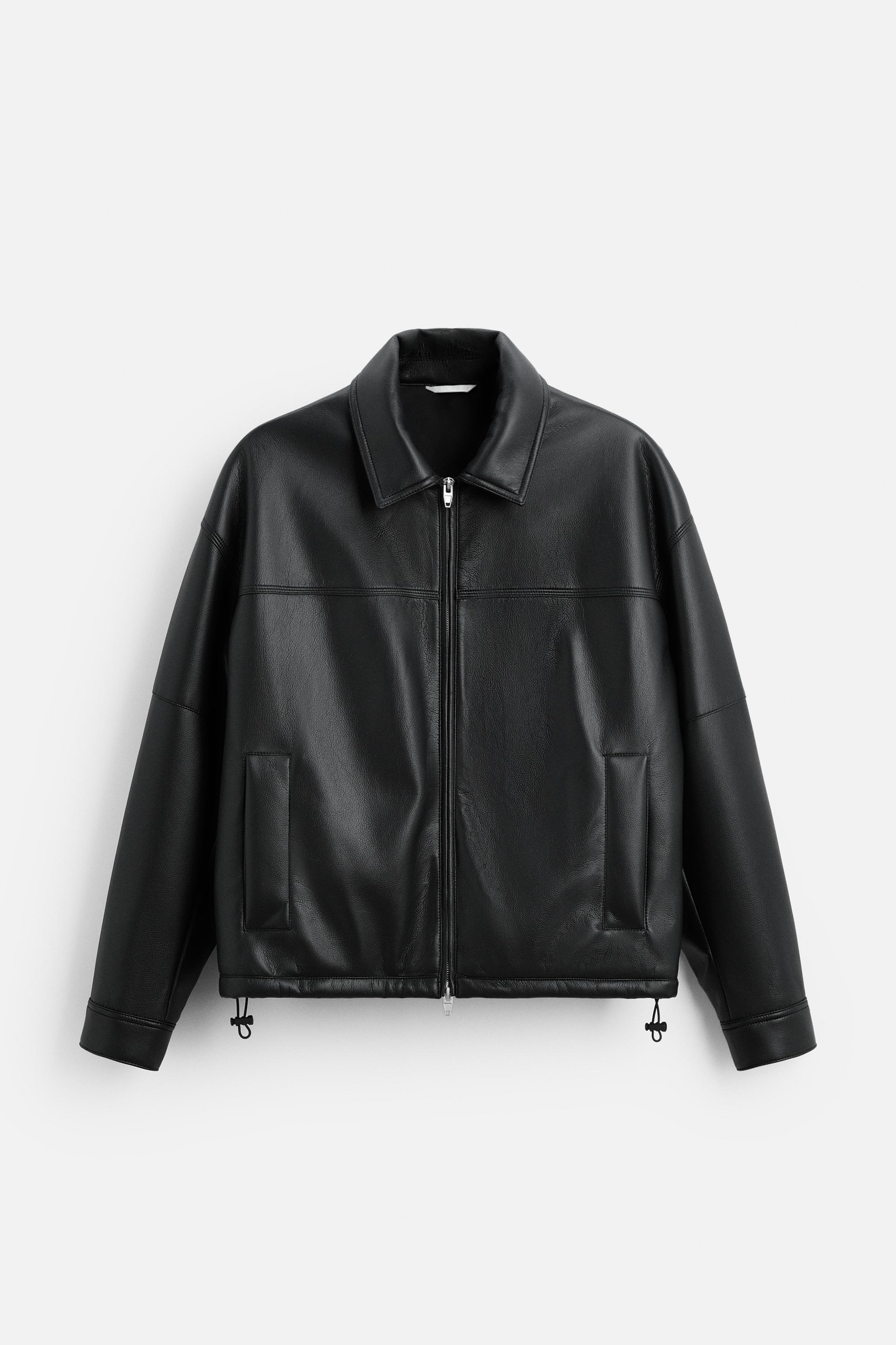 BLOUSON EN MATIÈRE SYNTHÉTIQUE