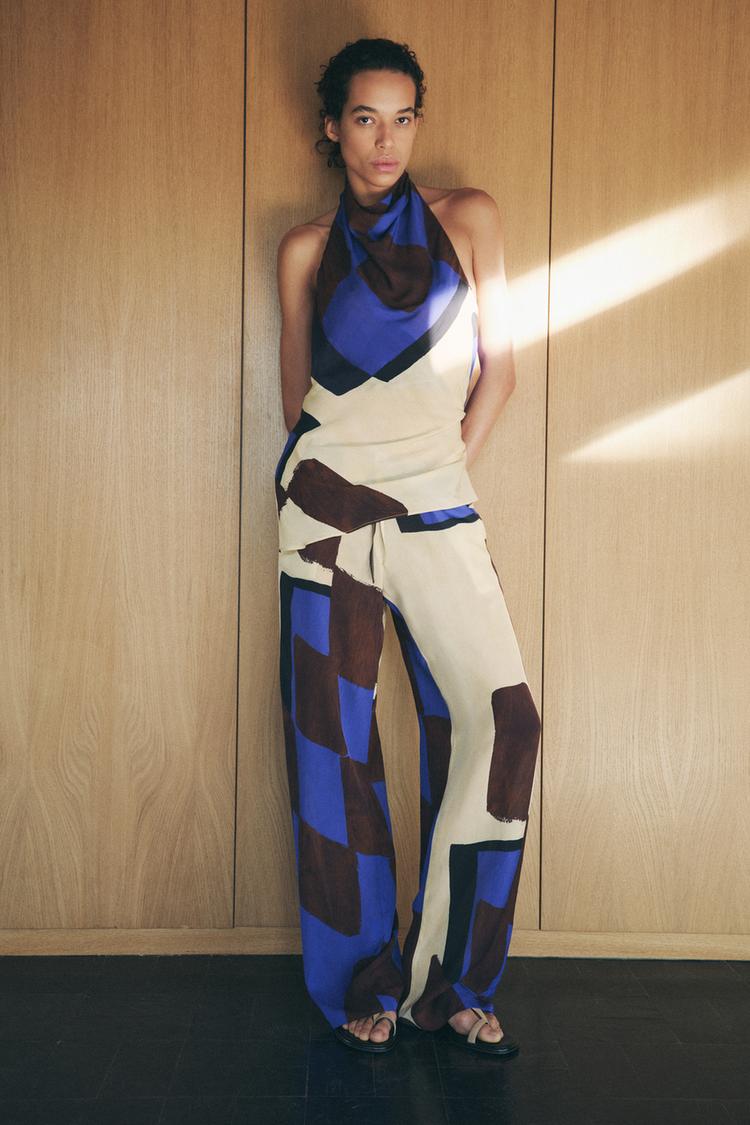 PRINTED HALTER TOP ZW COLLECTION
