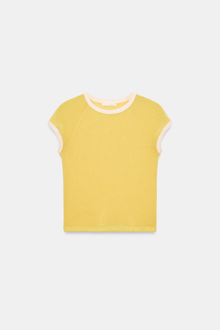 CONTRAST TRIM T-SHIRT - Zara product image